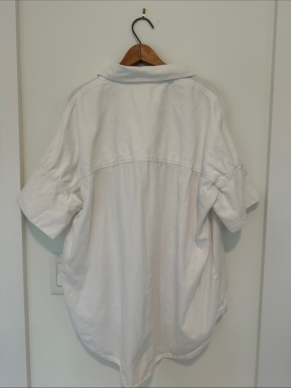 Madewell White Short-Sleeve Button-Down Shirt - Picture 3 of 5